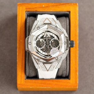 Đồng Hồ Hublot Big Bang Sang Bleu 2 Màu Trắng Fake 11 45mm (4)