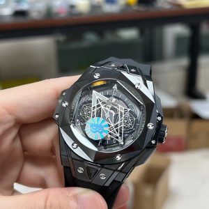 Đồng Hồ Hublot Big Bang Sang Bleu II Gốm Đen Replica BBF 45mm (1)