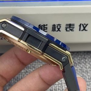 Đồng Hồ Hublot Big Bang Unico King Gold Viền Gốm Xanh BBF 42mm (6)