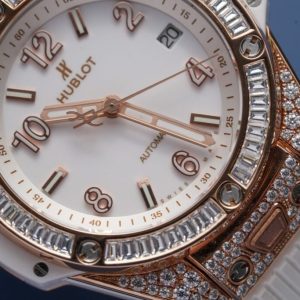 Đồng Hồ Hublot Đính Đá Big Bang One Click King Gold Replica 39mm (9)