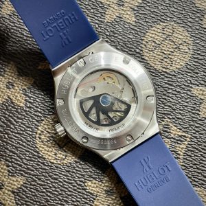 Đồng Hồ Hublot Fake Nhật Đính Đá Màu Xanh Dương 38-42mm (1)