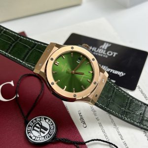 Đồng Hồ Hublot Nam Rep 11 Classic Fusion King Gold Màu Xanh Lá JJF 42mm (1)
