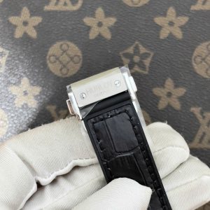 Đồng Hồ Hublot Nữ Đính Đá Dây Da Màu Đen Máy Pin Nhật 34mm (1)