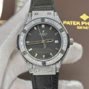 Đồng Hồ Hublot Nữ Đính Đá Fake Máy Pin Nhật Giá Rẻ 34mm (3)