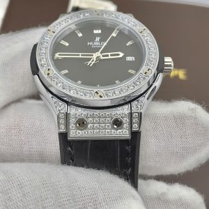 Đồng Hồ Hublot Nữ Đính Đá Fake Máy Pin Nhật Giá Rẻ 34mm (3)