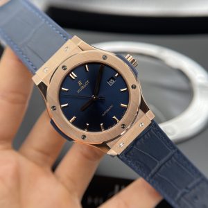 Đồng Hồ Hublot Nam Rep 11 Classic Fusion King Gold Màu Xanh Lá JJF 42mm (1)