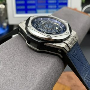 Đồng Hồ Hublot Sang Bleu Fake Cao Cấp Màu Xanh Xưởng WWF 45mm (6)