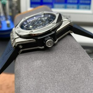 Đồng Hồ Hublot Sang Bleu Fake Cao Cấp Màu Xanh Xưởng WWF 45mm (6)