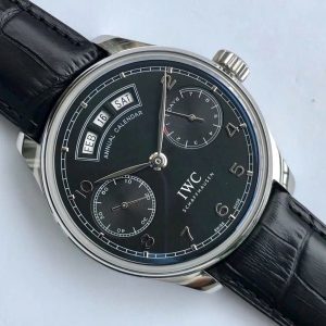 Đồng Hồ IWC Schaffhausen Anual Calendar Replica 11 Màu Đen 44mm (10)