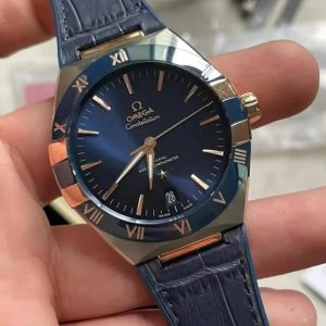 Đồng Hồ Omega Constellation Co-Xial Master Chronometer Màu Xanh Xưởng VS 41mm (1)