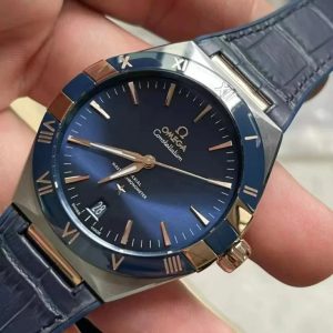 Đồng Hồ Omega Constellation Co-Xial Master Chronometer Màu Xanh Xưởng VS 41mm (1)