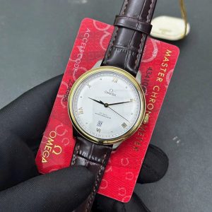 Đồng Hồ Omega De Ville Prestige Rep 11 Nam Dây Da Màu Nâu 40mm (1)
