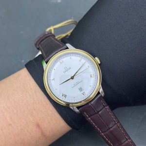 Đồng Hồ Omega De Ville Prestige Rep 11 Nam Dây Da Màu Nâu 40mm (1)