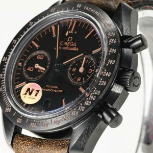 Đồng Hồ Omega Rep 11 SpeedMaster Vỏ Gốm Đen Dây Da Xưởng N1 42mm (1)