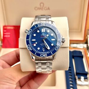 Đồng Hồ Omega Replica Cao Cấp Seamaster Màu Xanh Dương Xưởng VS 42mm (1)