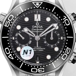 Đồng Hồ Omega Seamaster Diver Chronograph Mặt Đen Xưởng N1 44mm