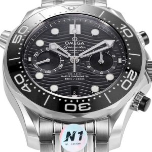Đồng Hồ Omega Seamaster Diver Chronograph Mặt Đen Xưởng N1 44mm