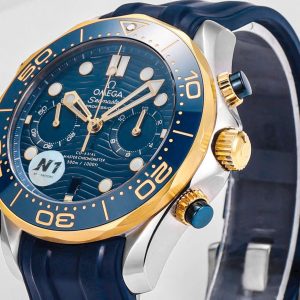 Đồng Hồ Omega Seamaster Diver Chronograph Màu Xanh N1 44mm (1)