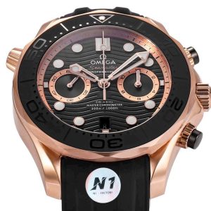 Đồng Hồ Omega Seamaster Diver Chronograph Vàng Hồng Xưởng N1 44mm (9)