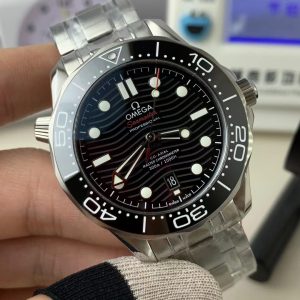 Đồng Hồ Omega Seamaster Replica Mặt Số Màu Đen Xưởng VS 42mm (7)