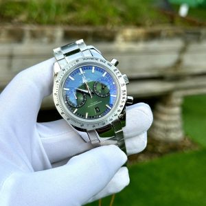 Đồng Hồ Omega Speed Master Chế Tác Cao Cấp Mặt Số Xanh Lá Cây 42mm (1)