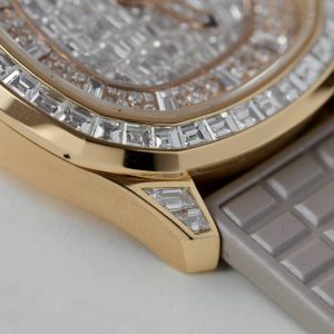 Đồng Hồ Patek Philippe Aquanaut 5062 Vàng Thật 18K Kim Cương Baguette Tự Nhiên (10)