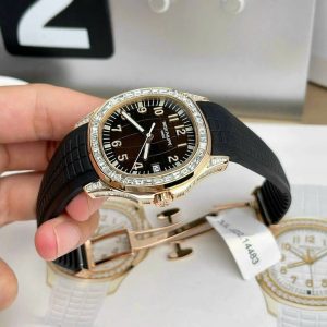 Đồng Hồ Patek Philippe Chế Tác Phủ Vàng Đính Moissanite Aquanaut 5167R 40mm (1)