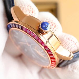 Đồng Hồ Patek Philippe Chế Tác Tourbillon Đá Cầu Vồng Rep 11 40mm (1)