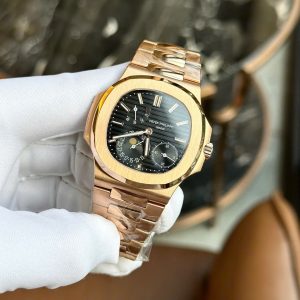 Đồng Hồ Patek Philippe Fake Cao Cấp Nautilus 5712 Mặt Đen GRF 40mm (1)