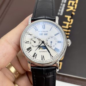 Đồng Hồ Patek Philippe Fake Máy Cơ Automatic Nhật Lịch Ngày Đêm 41mm (7)