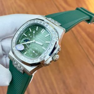 Đồng Hồ Patek Philippe Fake Máy Nhật Nautilus 5724 Màu Xanh Lá 40mm (6)