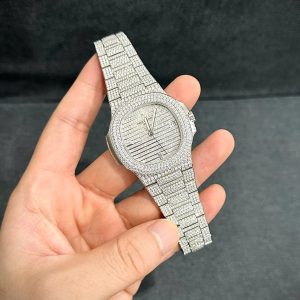 Đồng Hồ Patek Philippe Nautilus 5719 Đính Full Đá Moissanite Hong Kong 40mm (7)
