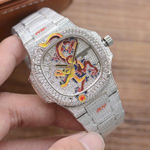 Đồng Hồ Patek Philippe Nautilus 5719 Họa Tiết Rồng Rep 11 40mm (1)
