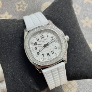 Đồng Hồ Patek Philippe Nữ Dây Cao Su Màu Trắng Aquanaut 5067 Máy Nhật 36mm (1)