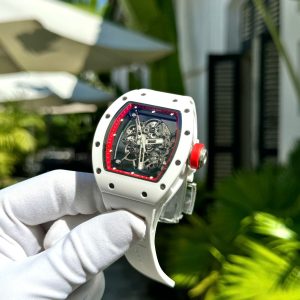 Đồng Hồ Richard Mille Chế Tác Vỏ Gốm Trắng RM055 Xưởng BBR 45mm (1)
