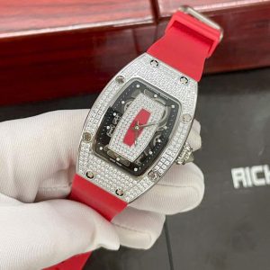 Đồng Hồ Richard Mille Nữ Dây Cao Su Fake Máy Nhật RM007 36mm (1)