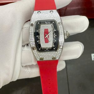 Đồng Hồ Richard Mille Nữ Dây Cao Su Fake Máy Nhật RM007 36mm (1)