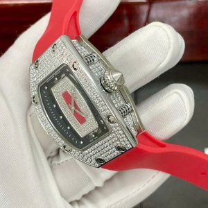 Đồng Hồ Richard Mille Nữ Dây Cao Su Fake Máy Nhật RM007 36mm (1)