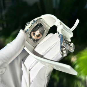 Đồng Hồ Richard Mille RM007 Đính Đá Moissanite Hong Kong Màu Trắng 32x46mm (1)