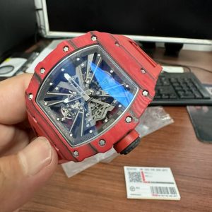 Đồng Hồ Richard Mille RM12-01 Tourbillon Red Carbon Xưởng VVS 45mm (1)