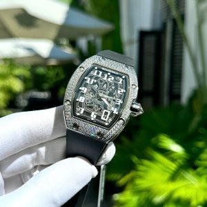 Đồng Hồ Richard Mille RM67 Nam Đính Đá Dây Cao Su Màu Đen 40mm (1)