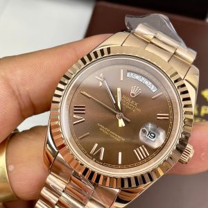 Đồng Hồ Rolex Automatic Nam Máy Cơ Nhật Mặt Màu Nâu Day-Date 38-40mm (1)