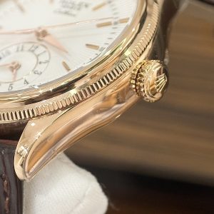 Đồng Hồ Rolex Cellini Replica Cao Cấp Dây Da Màu Nâu 39mm (1)