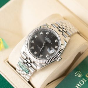 Đồng Hồ Rolex Chế Tác DateJust 126234 Mặt Xám Cọc Số Đá Xưởng Clean 36mm (5)