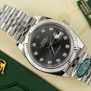 Đồng Hồ Rolex Chế Tác DateJust 126234 Mặt Xám Cọc Số Đá Xưởng Clean 36mm (5)