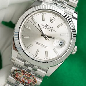 Đồng Hồ Rolex Chế Tác DateJust 126334 Mặt Số Bạc Cọc Dạ Quang Xưởng Clean 41mm (8)