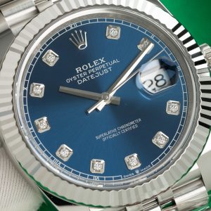 Đồng Hồ Rolex Chế Tác DateJust 126334 Mặt Xanh Cọc Số Đá Xưởng Clean 41mm (1)