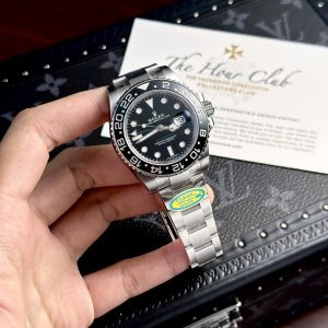 Đồng Hồ Rolex Chế Tác GMT Masster II Mặt Đen Xưởng Clean Cao Cấp Nhất 40mm (1)