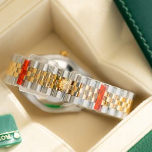 Đồng Hồ Rolex Chế Tác Mặt Xà Cừ Cọc Số Đính Đá Nữ 31mm (1)