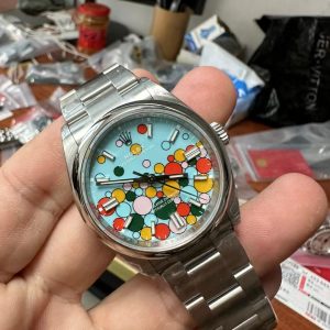 Đồng Hồ Rolex Chế Tác Oyster Perpetual Mặt Số Celebration Xưởng VS 41mm (2)